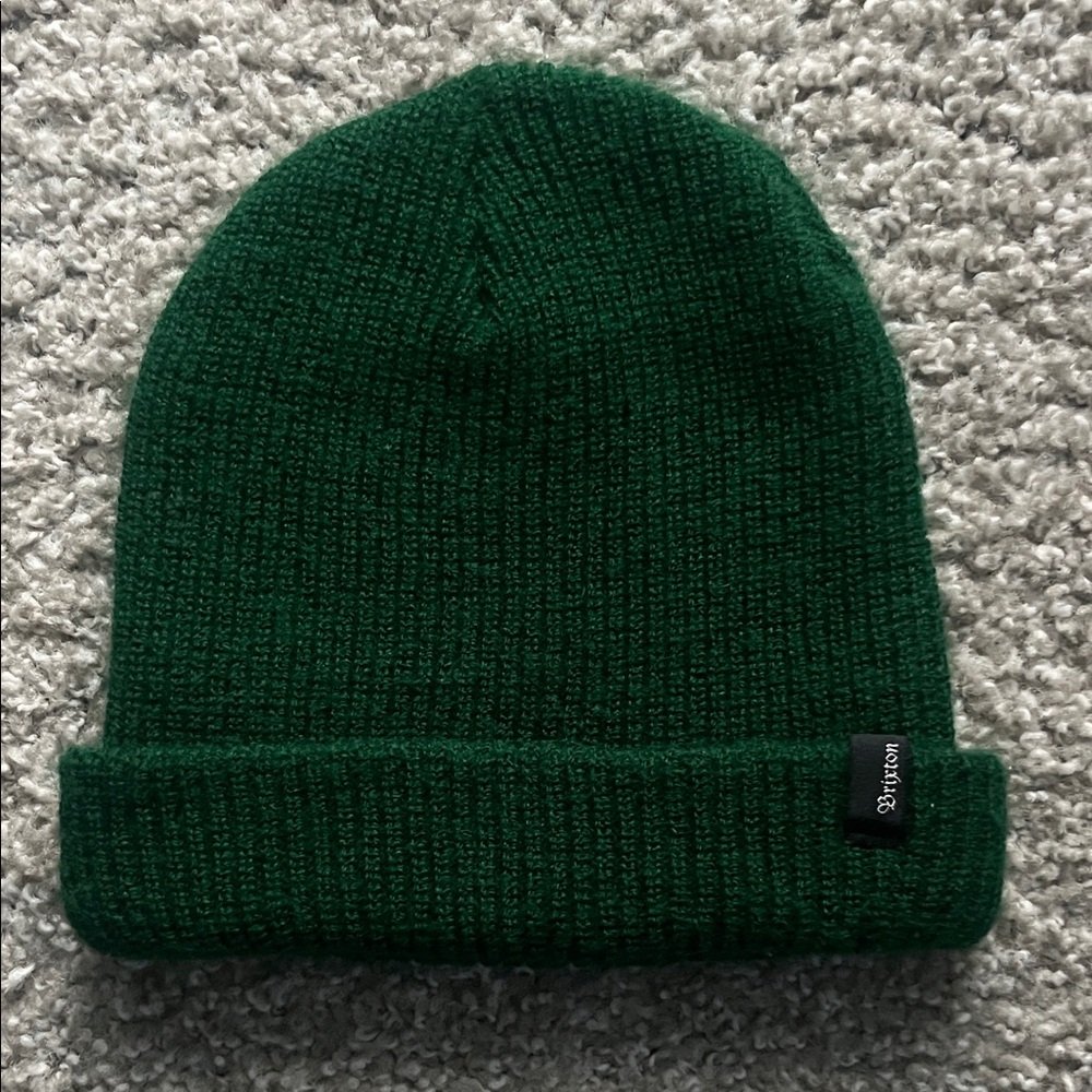 Brixton Forest Green Ribbed Knit Beanie